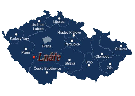 Position on the map of Czech Republic